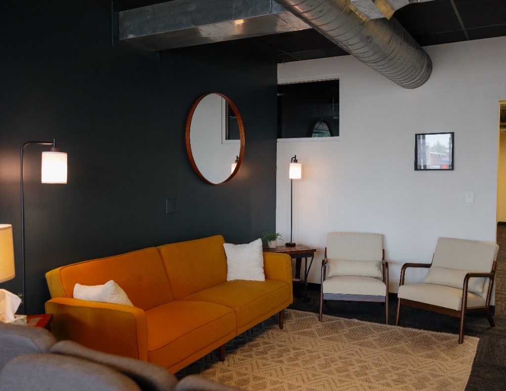 Forge Wellness Collective waiting room in Newton, Kansas